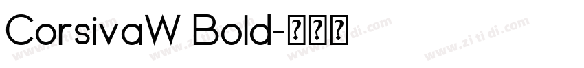 CorsivaW Bold字体转换